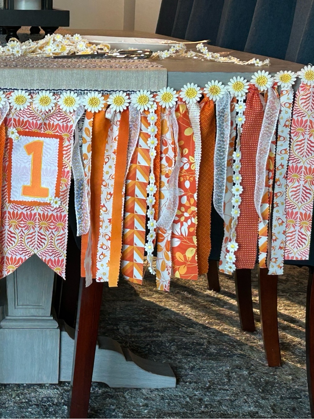 Custom Made First Birthday Highchair Banner